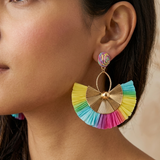 Rainbow Tassel Drop Earrings