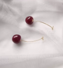 Red Cherry Elegant Fruit Earrings