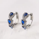 Sapphire Blue Crystal Earrings