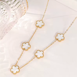 Clover Necklace and Bracelet Collection – 14K Gold Plated Stainless Steel Jewelry