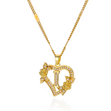 Gold Initial Heart Necklace A–Z