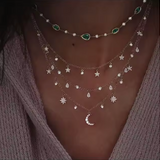 Layered Celestial Chain Necklaces