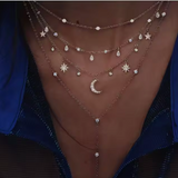 Layered Celestial Chain Necklaces
