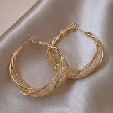 Braided Gold Hoop Earrings