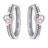 Rose Quartz Hoops