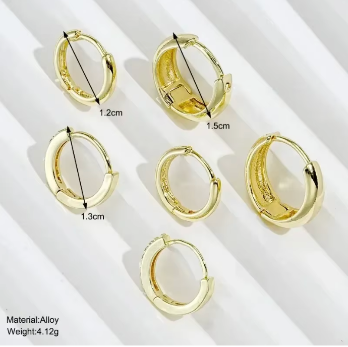 Gold & Pavé Mini Hoops