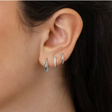 Gold & Pavé Mini Hoops
