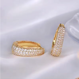 Silver Pavé Hoops
