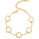 Clover Necklace and Bracelet Collection – 14K Gold Plated Stainless Steel Jewelry