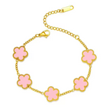 Clover Necklace and Bracelet Collection – 14K Gold Plated Stainless Steel Jewelry