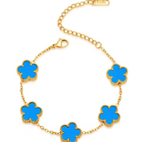 Clover Necklace and Bracelet Collection – 14K Gold Plated Stainless Steel Jewelry