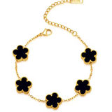 Clover Necklace and Bracelet Collection – 14K Gold Plated Stainless Steel Jewelry