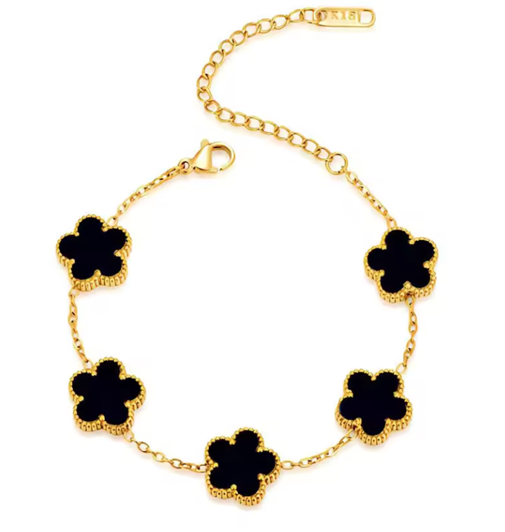 Clover Necklace and Bracelet Collection – 14K Gold Plated Stainless Steel Jewelry
