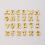 Chunky Bubble Letter Initial Necklace