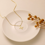 A-Z Gold Initial Necklace Personalized 18K Letter Charm