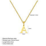 A-Z Gold Initial Necklace Personalized 18K Letter Charm