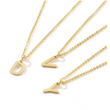A-Z Gold Initial Necklace Personalized 18K Letter Charm
