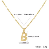 A-Z Gold Initial Necklace Personalized 18K Letter Charm