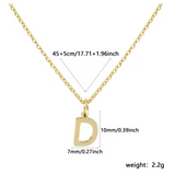 A-Z Gold Initial Necklace Personalized 18K Letter Charm