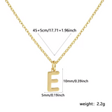 A-Z Gold Initial Necklace Personalized 18K Letter Charm