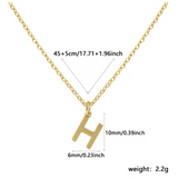 A-Z Gold Initial Necklace Personalized 18K Letter Charm