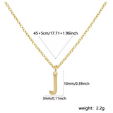 A-Z Gold Initial Necklace Personalized 18K Letter Charm