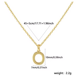 A-Z Gold Initial Necklace Personalized 18K Letter Charm