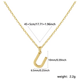 A-Z Gold Initial Necklace Personalized 18K Letter Charm