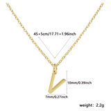A-Z Gold Initial Necklace Personalized 18K Letter Charm