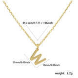 A-Z Gold Initial Necklace Personalized 18K Letter Charm