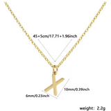 A-Z Gold Initial Necklace Personalized 18K Letter Charm