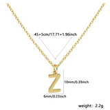 A-Z Gold Initial Necklace Personalized 18K Letter Charm