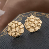 Textured Gold Statement Studs