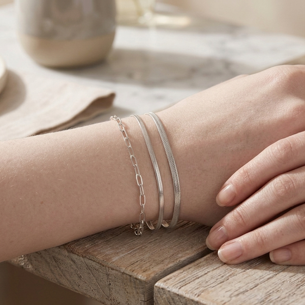 Stainless Steel Thin Chain Bracelet