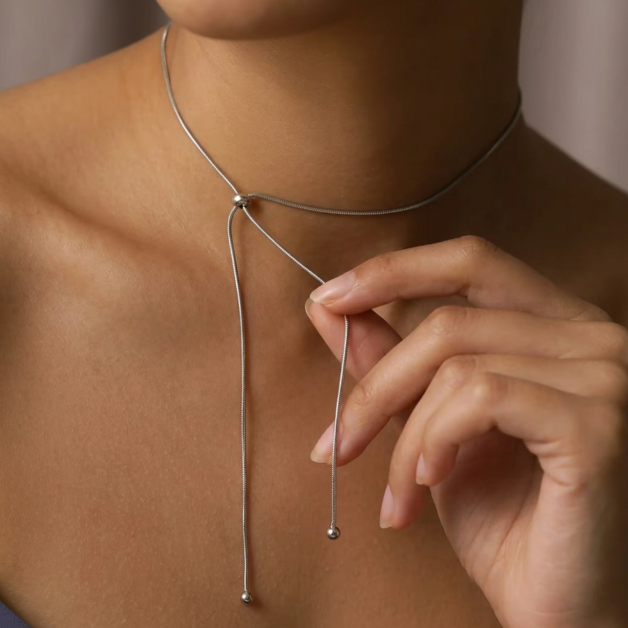 Adjustable Snake Chain Y Necklace