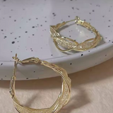 Braided Gold Hoop Earrings