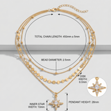 Interlocking Twist & Smooth Layered Necklace
