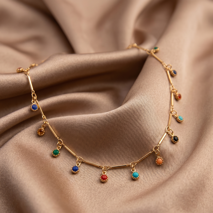 Rainbow Charm Dainty Necklace