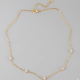 Luxury Clover Gold Set – Necklace, Bracelet & Anklet (Zircon)