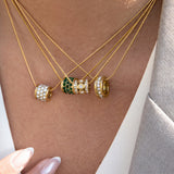 Minimalist Pearl & Zircon Necklace