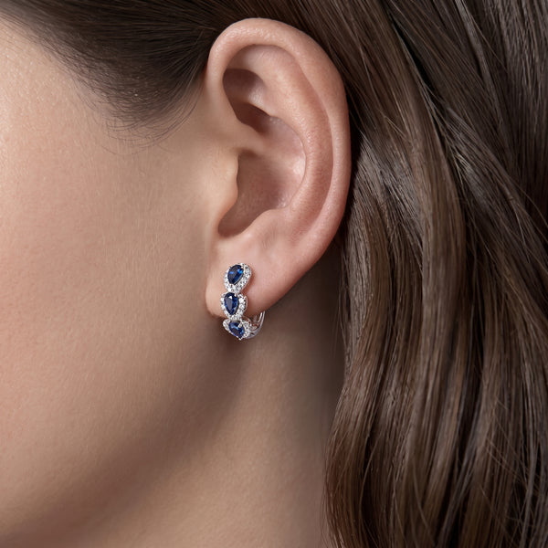 Sapphire Blue Crystal Earrings