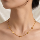 Dainty Geometric Clover Chain