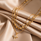 Interlocking Twist & Smooth Layered Necklace