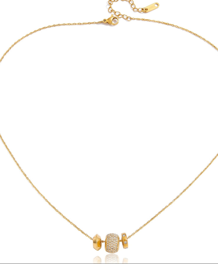 Minimalist Pearl & Zircon Necklace