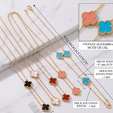 Clover Necklace and Bracelet Collection – 14K Gold Plated Stainless Steel Jewelry