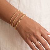 Gold and Silver Stainless Steel Chain Bracelet