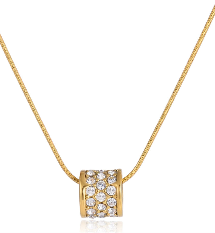 Minimalist Pearl & Zircon Necklace