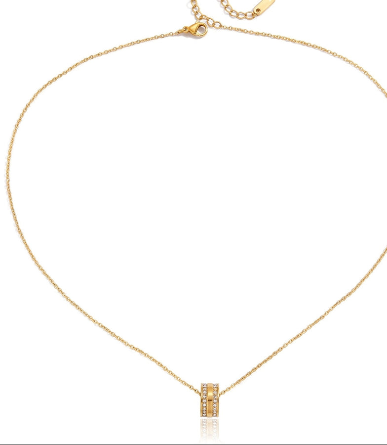 Minimalist Pearl & Zircon Necklace
