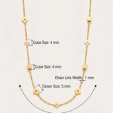 Dainty Geometric Clover Chain