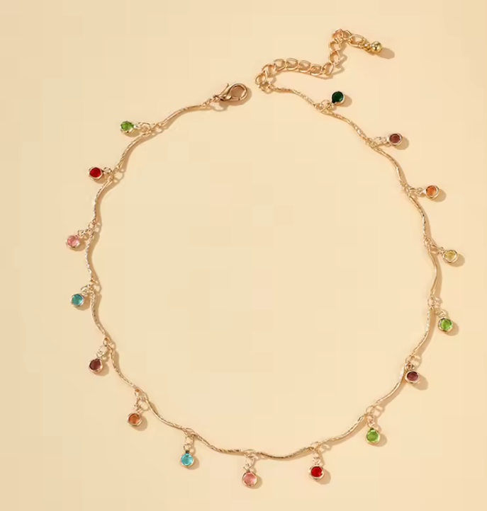 Rainbow Charm Dainty Necklace
